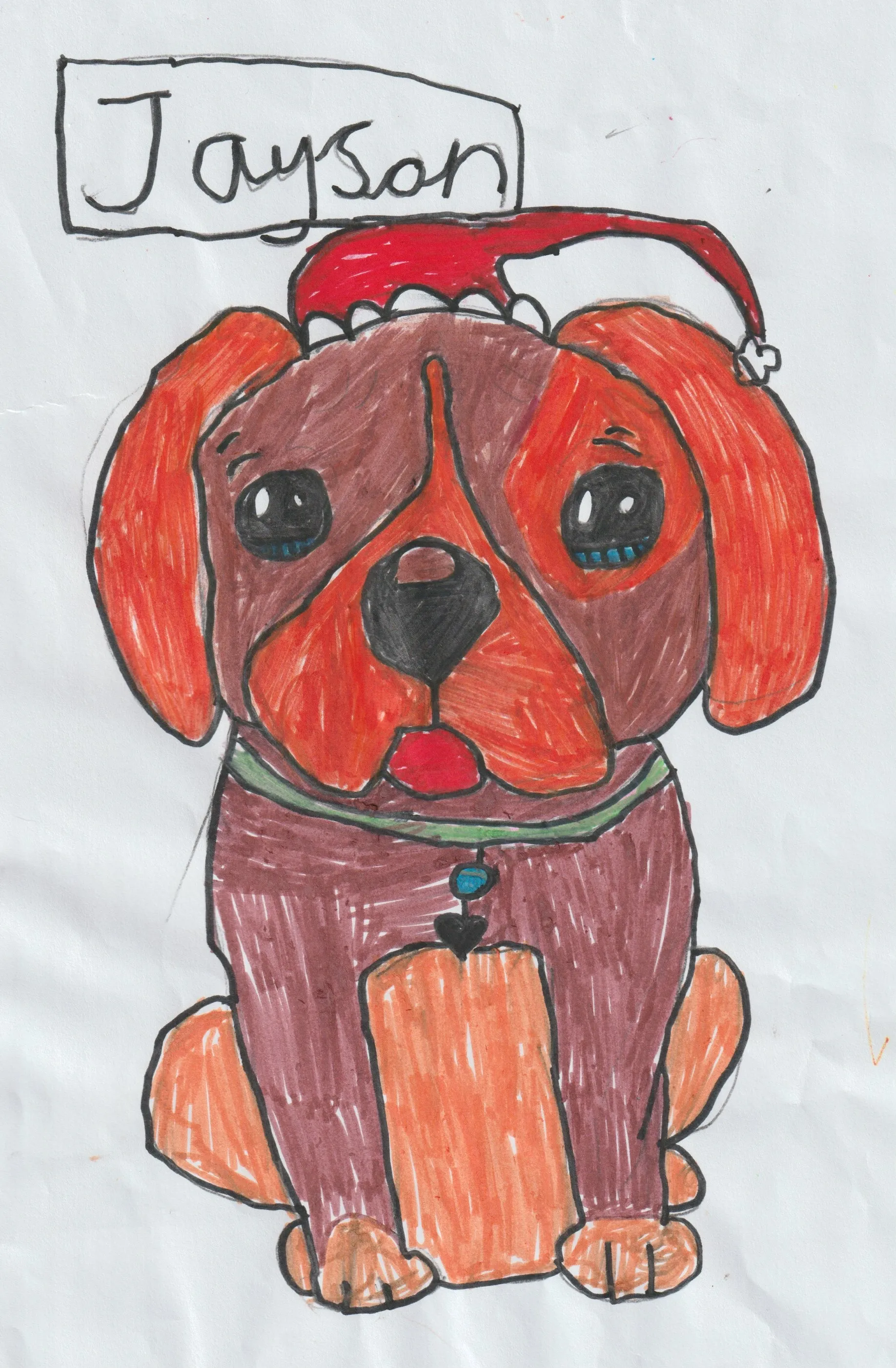 Dog I drew and coloured in