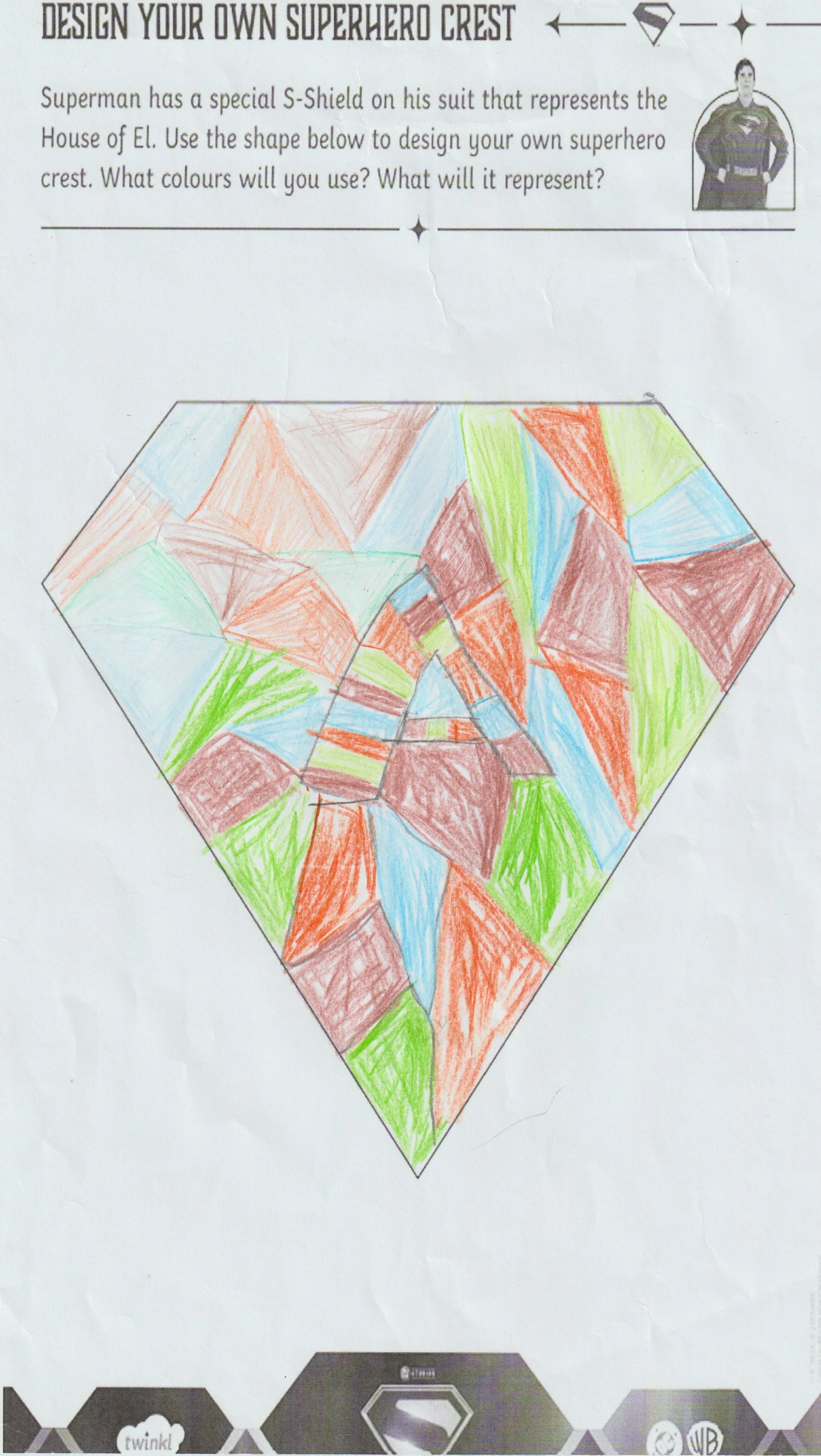 Hero Crest I coloured in